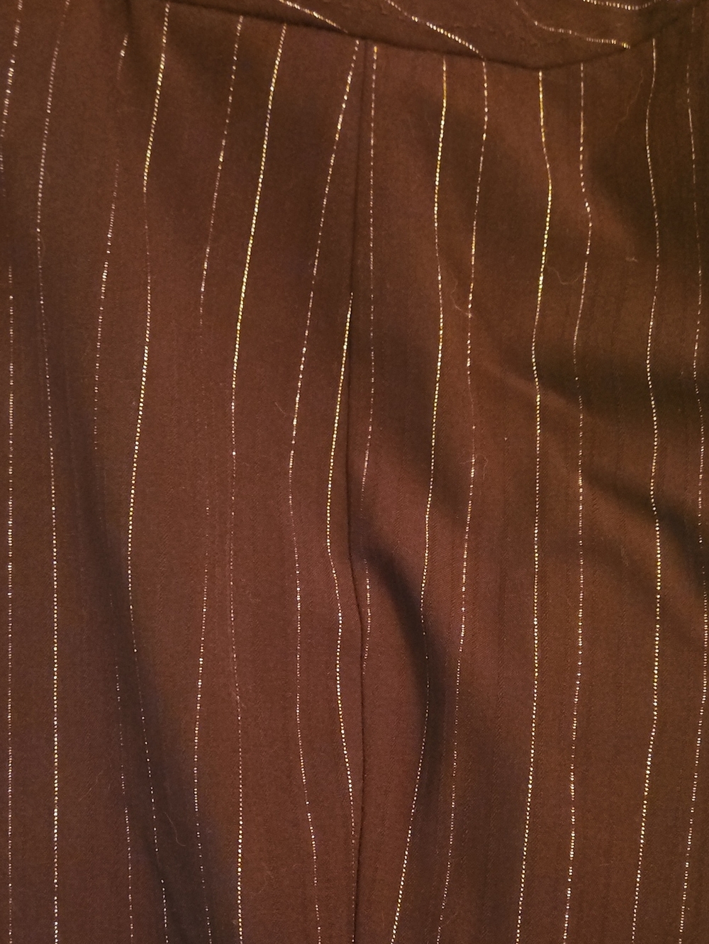 The Limited Cassidy Fit Burgundy / Maroon Women's Pants with Metallic Pinstripes